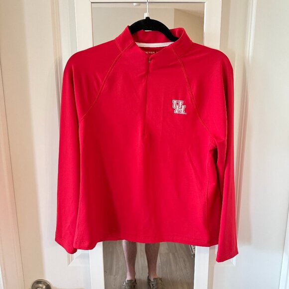 Peter Millar Jackets & Blazers - Women's Peter Millar Zip Up Jacket Size Large Color Red White University of H